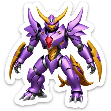 Digitigrade Cool Badass Wargreymon-Genesect-Pokémon-Digimon-Fakémon-fusion-hybrid-creature sticker