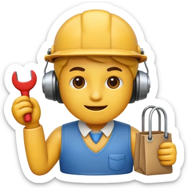a emoji that represents work ethic sticker