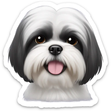 Black shih tzu Maltese with an overbite  sticker