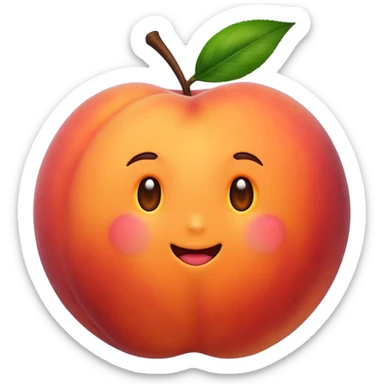 Peach sticker