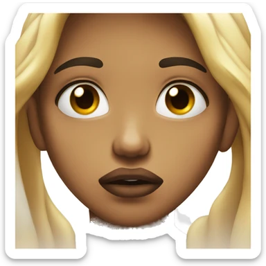 Sad face bottom lip pout sticker