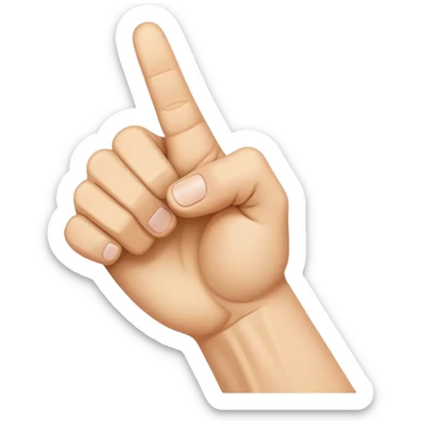 a hand folded into a fist with the thumb inserted between the index and middle fingers. sticker