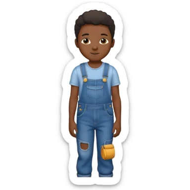 Black kid in cotton field sticker