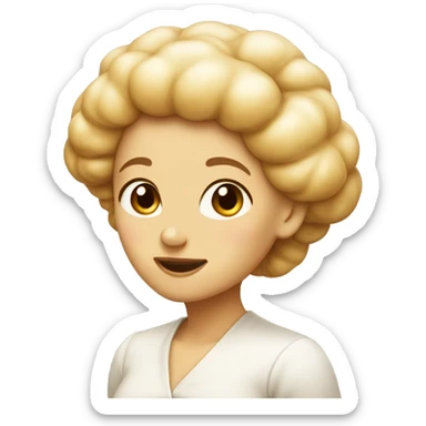 Female little cream puff sticker