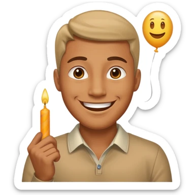 A sorry man say happy birthday to "Ki" sticker