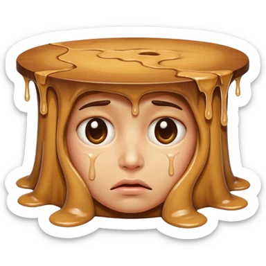 

Emoji 3: Face melting into the table like a puddle.
 sticker