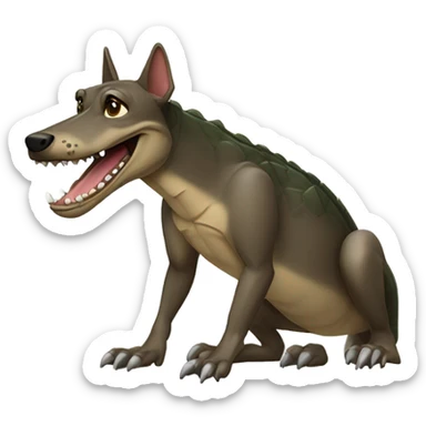 a malinois crocodile sticker