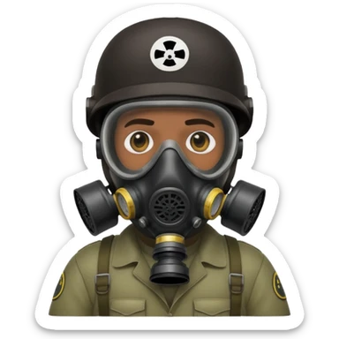 pablo escobar wearing a gas mask sticker