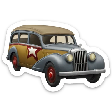 Wonder Woman’s Invisible 1943 WW2 Mercedes German Staff Officer’s 4-door Car Repurposed for U.S. Mail delivery  sticker