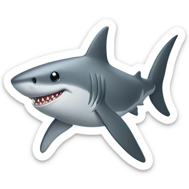 Shark dorsal fin sticking out of water sticker