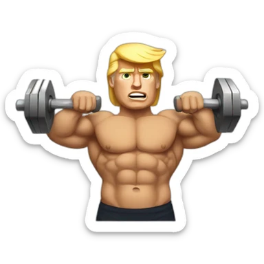 donald trump bodybuilding sticker