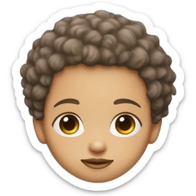 Light skin afro Orangehair squat sticker