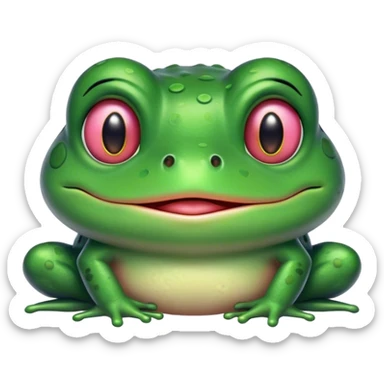 Mr frog cute blushing sticker