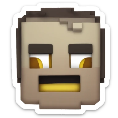 minecraft zombir head shot sticker