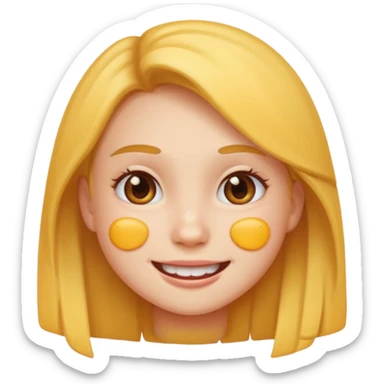 girl emoji with pimple sticker