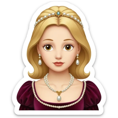 Renaissance lady sticker