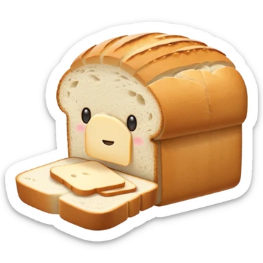 just a sliced bread load simple with cut bread slices on ground remove the face from all bread  sticker