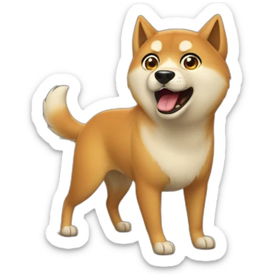 Shriek Siba inu sticker