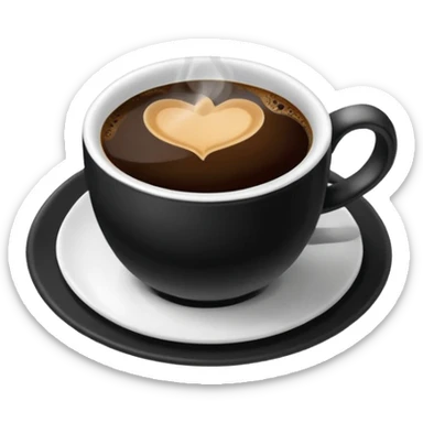 Une Tasse de cafe allongé sticker