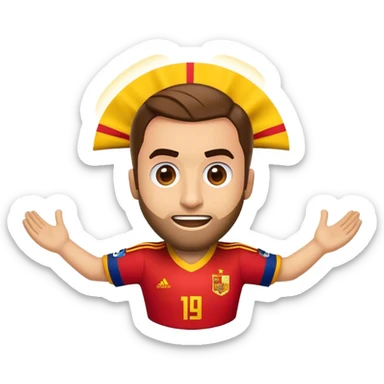 Cinematic Realistic La Liga Pop Culture Emoji, showcasing a dynamic portrayal of Spain's premier football league rendered with lifelike detail and energetic, modern lighting. sticker