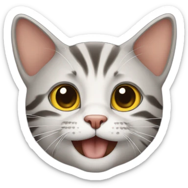 Cat saluing sticker