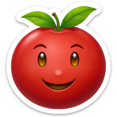 Eu quero um emoji de acerola, SEM CARINHA, NÃO COLOCA ROSTO NO EMOJI sticker