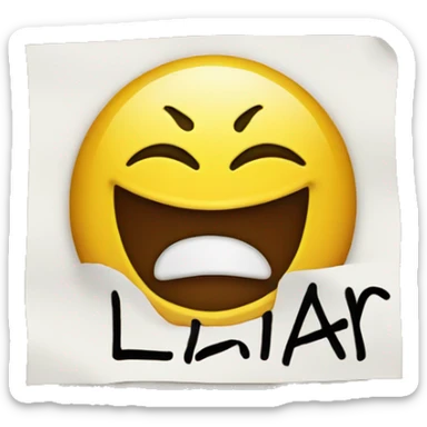 smilie with sign saying liar sticker