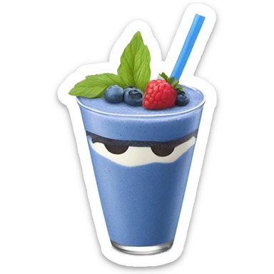 Blue smoothie bowl sticker