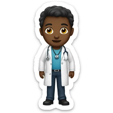 Black pediatrician sticker