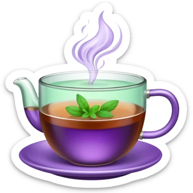 Lavender and Mint hot tea sticker