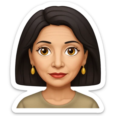 Older Hispanic woman with dark hair sticker