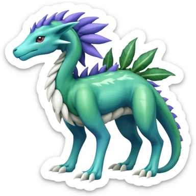 Suicune-Keldeon-Meganium-fusion (full body) sticker