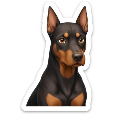 Dobermann uncropped sticker