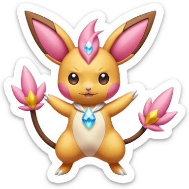 Raichu-Victini-Diancie-fusion sticker