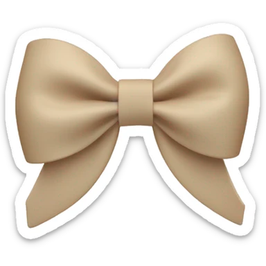 Beige bow shape hair clip sticker
