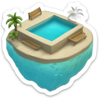 Omere dans la piscine sticker