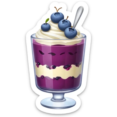 blueberry parfait sticker
