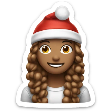 Bestie with Christmas hat sticker