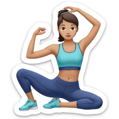 mulher alongando sticker