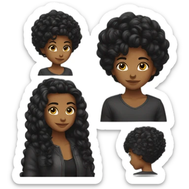 He was born with blask hair and  sticker