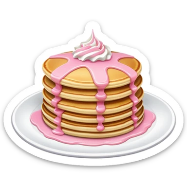 pancakes with pink topping sticker