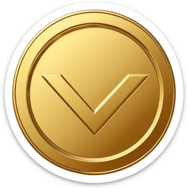 Minimal line-art icon of a single coin with a bold checkmark next to it, clean modern style, simple outlines, slight 3D, no background, transparent, represents approved and ethical earnings. sticker