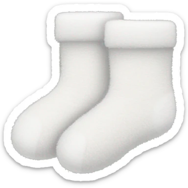 white fuzzy socks sticker