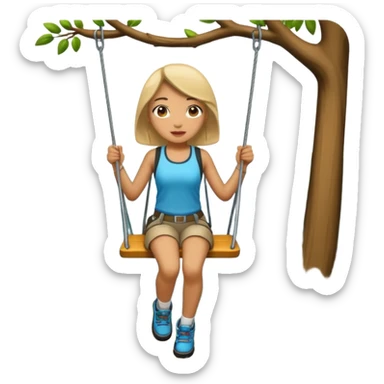 swing hike lightskin girl  sticker