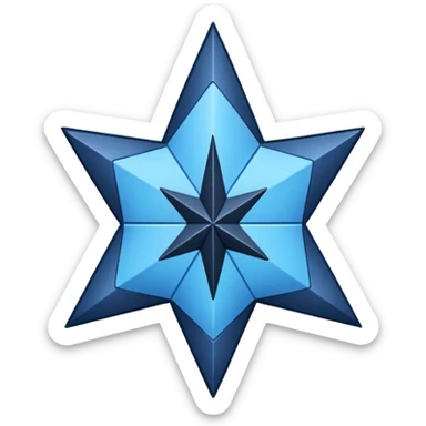Make a blue star with black right Mark inside sticker