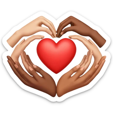 Manos de corazon de colores sticker