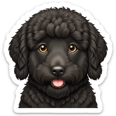 Black goldendoodle sticker