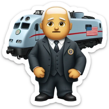 tomas the tank engine as president sticker
