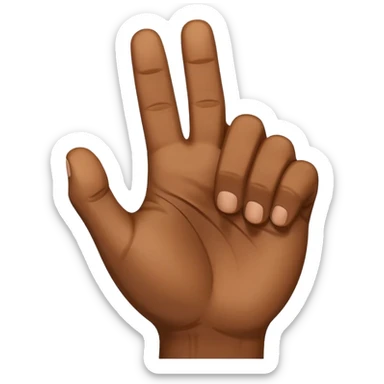 brown-skinned right fist with thumb out, palm facing camera, simple and bold sticker