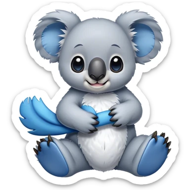 Koala playing with stitch and the other one was just like that but I don’t know what the heck happened to it but it’s not that bad  sticker